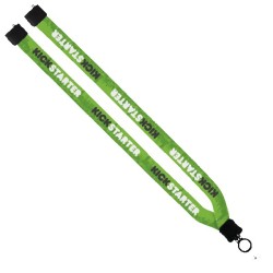 3/4" Dye-Sublimated Lanyard with Plastic Clamshell & Plastic O-Ring