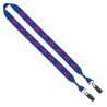 3/4" Cotton Double Bulldog Clip Lanyard