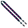 3/4" Cotton Double Bulldog Clip Lanyard