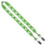 3/4" Cotton Double Bulldog Clip Lanyard