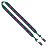 3/4" Cotton Double Bulldog Clip Lanyard