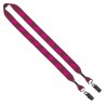 3/4" Cotton Double Bulldog Clip Lanyard