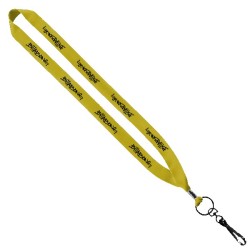 3/4" Polyester Lanyard with Metal Crimp & Swivel Snap Hook