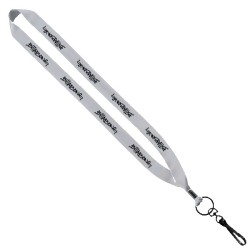 3/4" Polyester Lanyard with Metal Crimp & Swivel Snap Hook