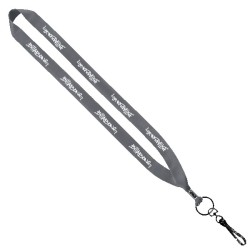 3/4" Polyester Lanyard with Metal Crimp & Swivel Snap Hook