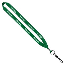 3/4" Polyester Lanyard with Metal Crimp & Swivel Snap Hook
