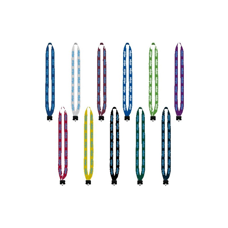 3/4" Cotton Lanyard with Plastic Clamshell & O-Ring