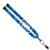 1" Dye-Sublimated Lanyard with Metal Crimp & Metal Split-Ring