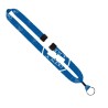 1" Dye-Sublimated Lanyard with Metal Crimp & Metal Split-Ring