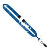 1" Dye-Sublimated Lanyard with Metal Crimp & Metal Split-Ring