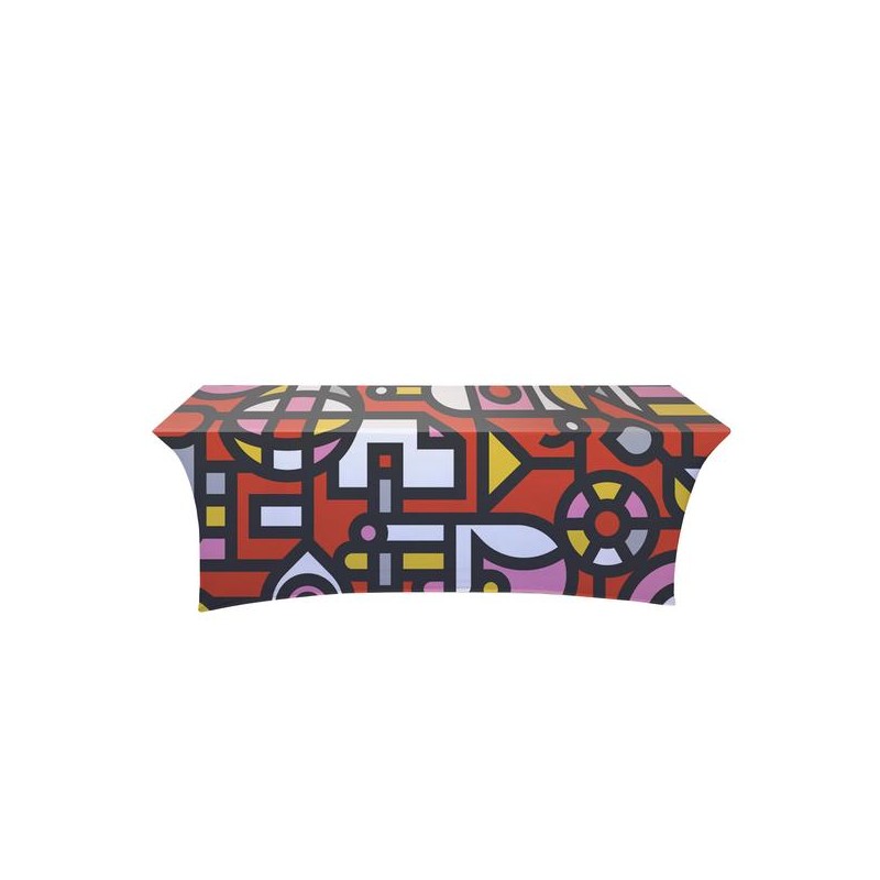 IMPORT 8' Stretch Open-Back Full Color Table Throw