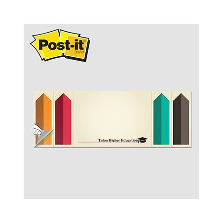 Post-it® Custom Printed Page Markers & Note Pad Combo (3"x8")