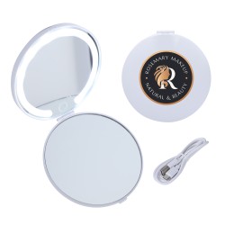 Allure Rechargeable Dual Pocket Mirrors with 2 Light Modes