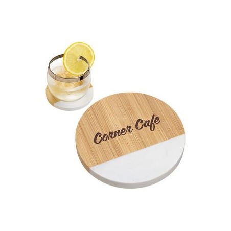 Bamboo/Marble Combo Coaster