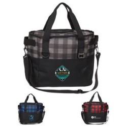 Plaid Insulated Cooler Bag