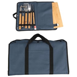 Firepit 5-Piece BBQ Set with Cutting Board & Carrying Case