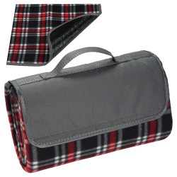 Plaid Barrel Fleece Picnic Blanket