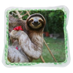 Smiling Sloth Square Aqua Pearls™ Hot/Cold Pack