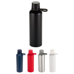 Avento 25 oz Recycled Aluminum Bottle with Silicone Loop