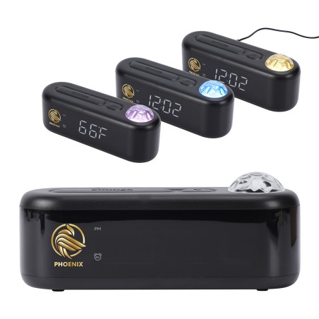 Ambiance Digital Alarm Clock with Ocean & Aurora Ceiling Projection