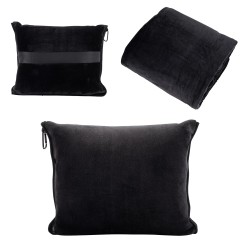 Cuddle Micro Plush Travel Blanket with Attachable Hood & Pillow Case