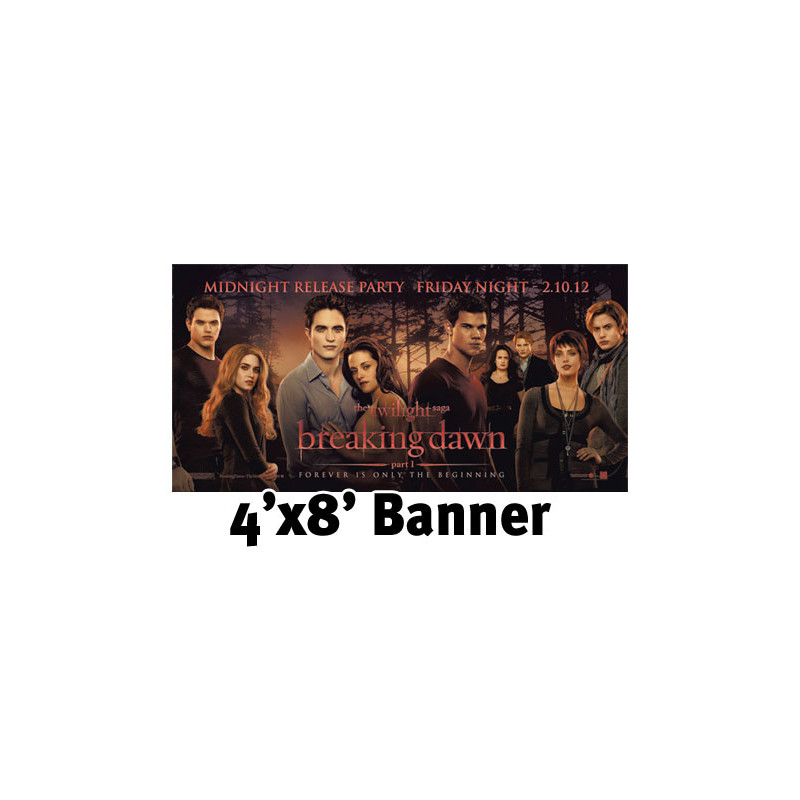 Custom Full Color Banner 4'x8'- 13 oz. Vinyl with grommets