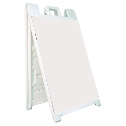 White Deluxe Sandwich Board Display w/ 2 Sided Changeable Graphic