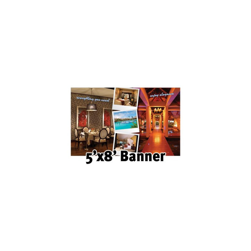 Custom Full Color Banner 5'x8'- 13 oz. Vinyl with grommets