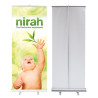 Rush 24 Hour Econo 33.5" Retractable Banner Stand w/ Graphic - 33.5"x80"