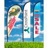 Zoom4 13' Feather/Teardrop Flag Kit, 2 Sided Spike & X-Base