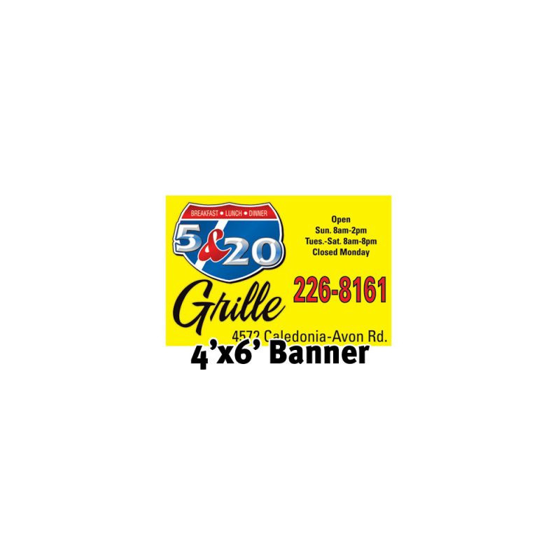 Custom Full Color Banner 4'x6'- 13 oz. Vinyl with grommets