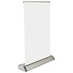 Mini Table Top Retractable Banner Stand w/ Graphic - 12"x16.5"