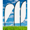 Rush 48 Hour Zoom 3 Feather Flag w/ Stand - 10' Double Sided Graphic w/Spike Base