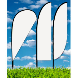Zoom3 10' Feather/Teardrop Flag Kit, 1 Sided X-Base