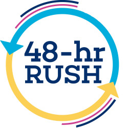 RUSH 48 Hour 2'x3' Single Sided Flag With Webbing & Grommets