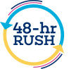 RUSH 48 Hour 2'x3' Single Sided Flag With Webbing & Grommets