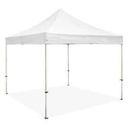 Steel Event Tent Package 4 – Steel Tent + Throw + Full Back Wall + 2 Half Walls
