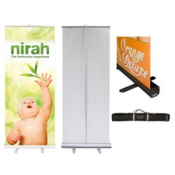 Econo Roll Retractable Banner Stand w/ Graphic - 36"x80" RUSH