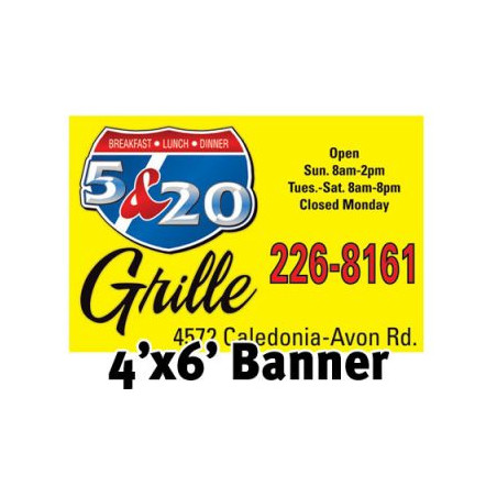 Mesh Vinyl Banner - 4'x6' w/grommets