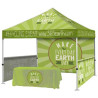 Aluminum Event Tent Package 4 – Tent + Throw + Full Back Wall + 2 Half Walls