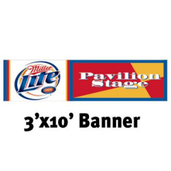 Custom Full Color Banner 3'x10'- 13 oz. Vinyl with grommets