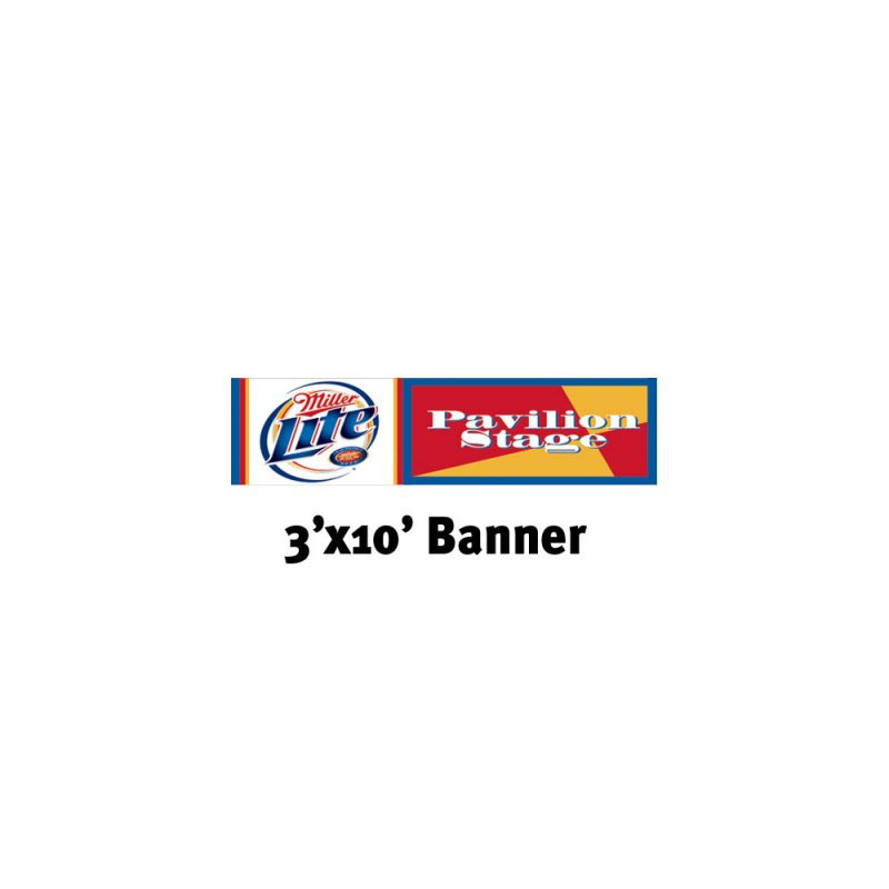 Custom Full Color Banner 3'x10'- 13 oz. Vinyl with grommets