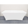 Sublimated Stretch Curved Fit Table Throw for 6' table, 4 sided, Closed Back