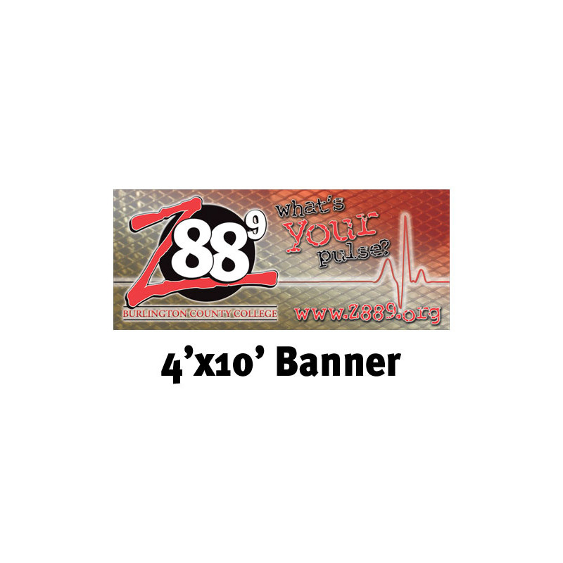 Custom Full Color Banner 4'x10'- 13 oz. Vinyl with grommets