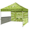 10'x10' Steel Event Tent w/ Full Back Wall & 2 1/2 Walls