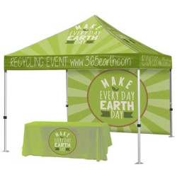 Steel Event Tent Package 2 – Steel Tent + Full Back Wall + Throw
