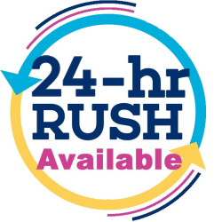 RUSH 24 Hour 2'x3' Single Sided Flag With Webbing & 2 Grommets