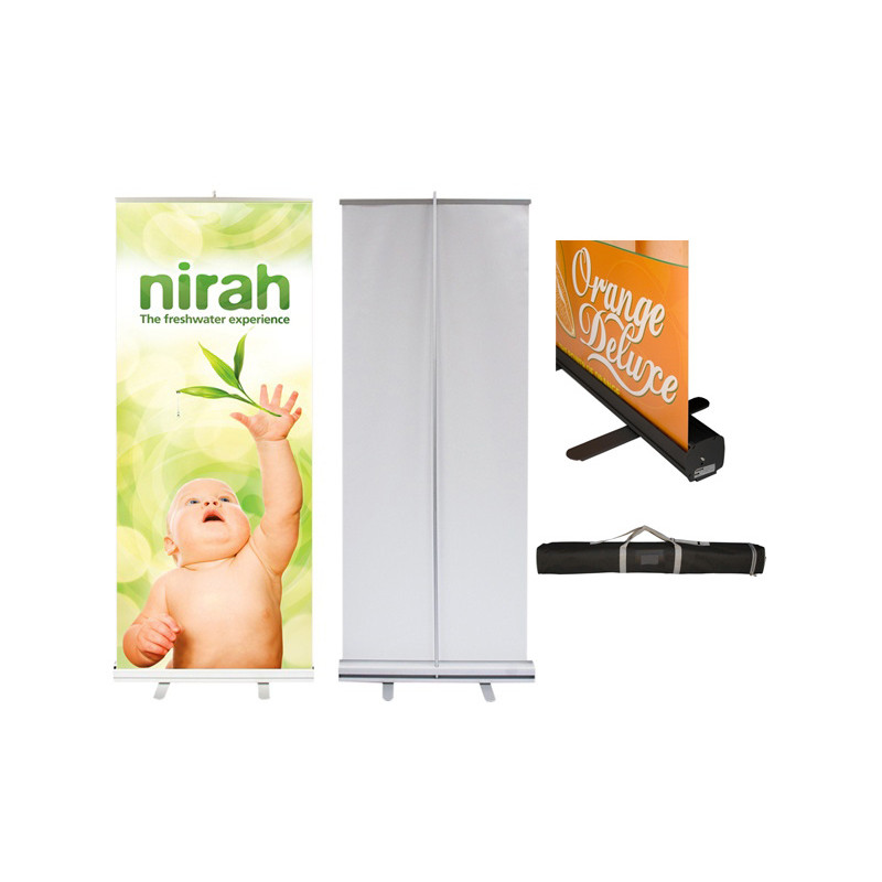 Econo Roll 24" Retractable Banner Stand w/ Graphic - 24"x80" RUSH