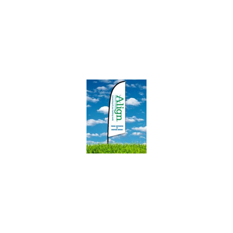 Rush 48 Hour Zoom2 Straight Flag w/ Stand - 8' Double Sided w/Spike Base