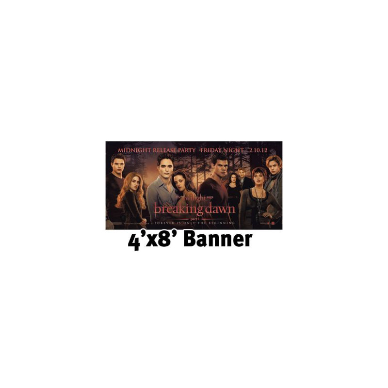 Mesh Vinyl Banner - 4'x8' w/grommets